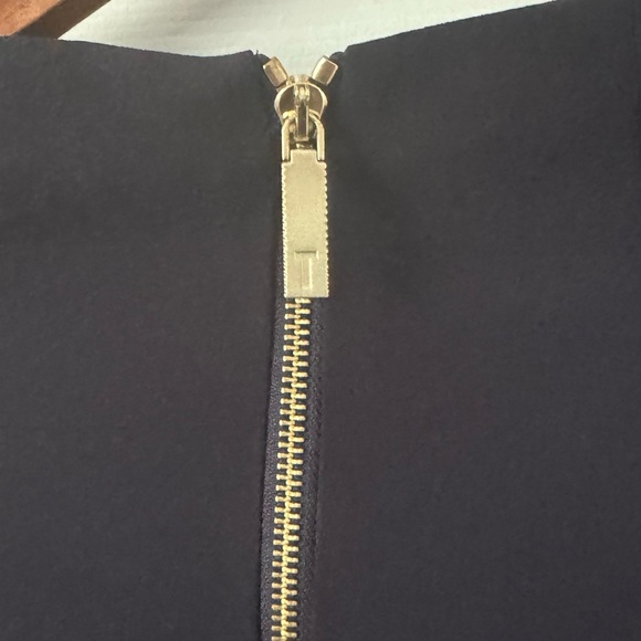 Ted Baker Navy blue skirt biscrepe with front drape - Picture 4 of 8